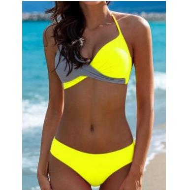 2018拼色分体泳衣跨境比基尼热卖连体泳装性感欧美bikini 24