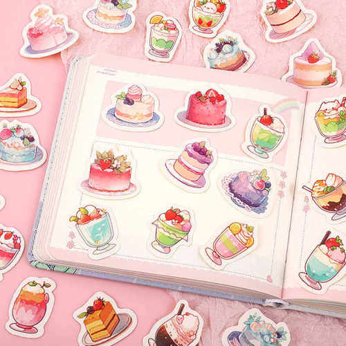 卡通手账110张甜点食物笔记本电