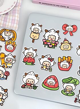 1200张Q版懒羊羊贴纸可爱卡通DIY手账笔记本电脑手机装饰儿童贴画