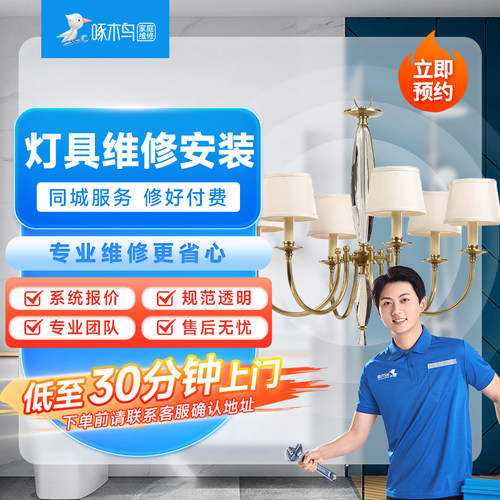 灯具灯饰吊顶维修安装拆卸浴霸电路开关同城上门专业服务修理定金