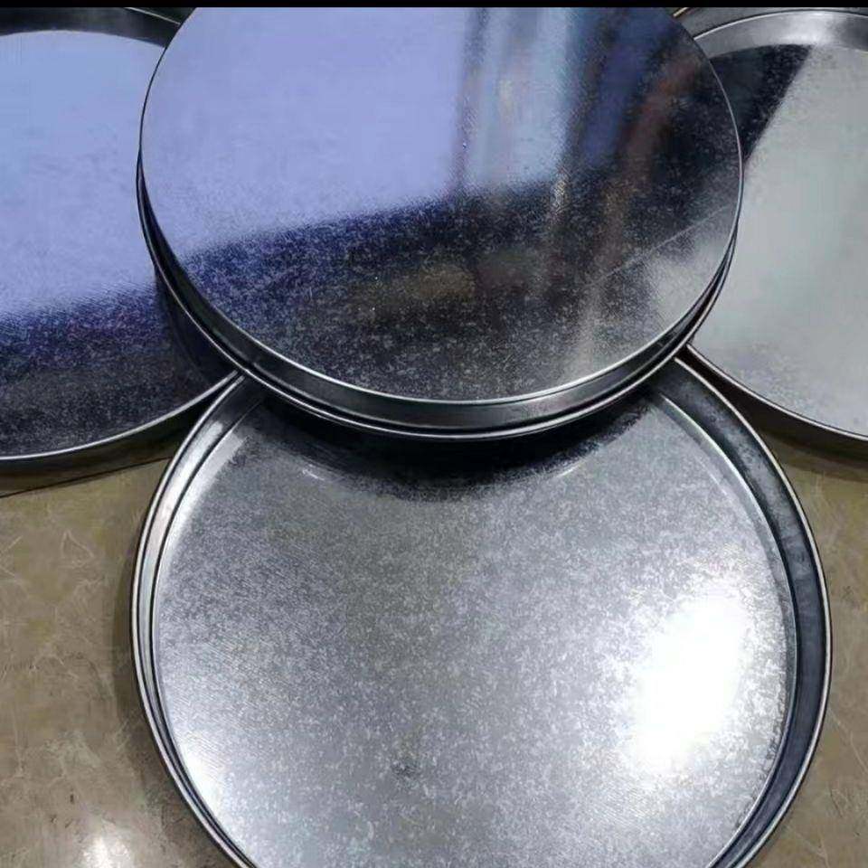 加厚底圆盘雪花铁皮罗罗蒸箱专平用无耳64953罗罗用商直角凉皮锣