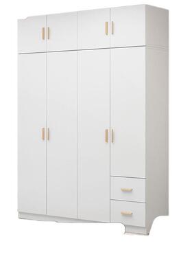 欧式衣柜木代经型对开门家用组装58678卧室衣实厨出租房大现容济