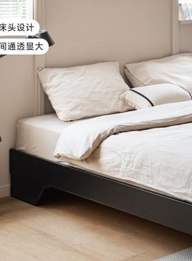 7LK客木床榻涵榻米双人小43366户型黑色现实代简约1.5米主卧无床8