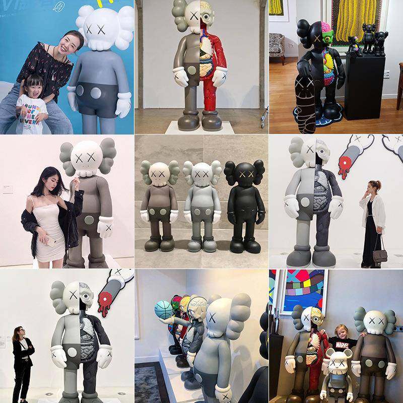 潮麻流钢kaws芝街玻璃户外商场网红店型铺1933潮流装饰卡通模雕塑