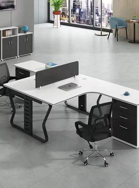 员工公桌工位电脑桌简约桌办椅公四人位办公72466桌组合职员办办