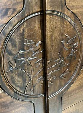 明清古典15910中式紫木储物檀衣柜移门衣柜简约卧实木门家具推拉