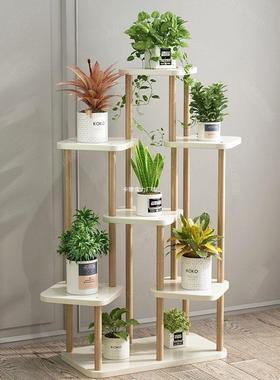 花架置物架阳台木多31331层地式式家落用客厅中实花台多肉绿萝花