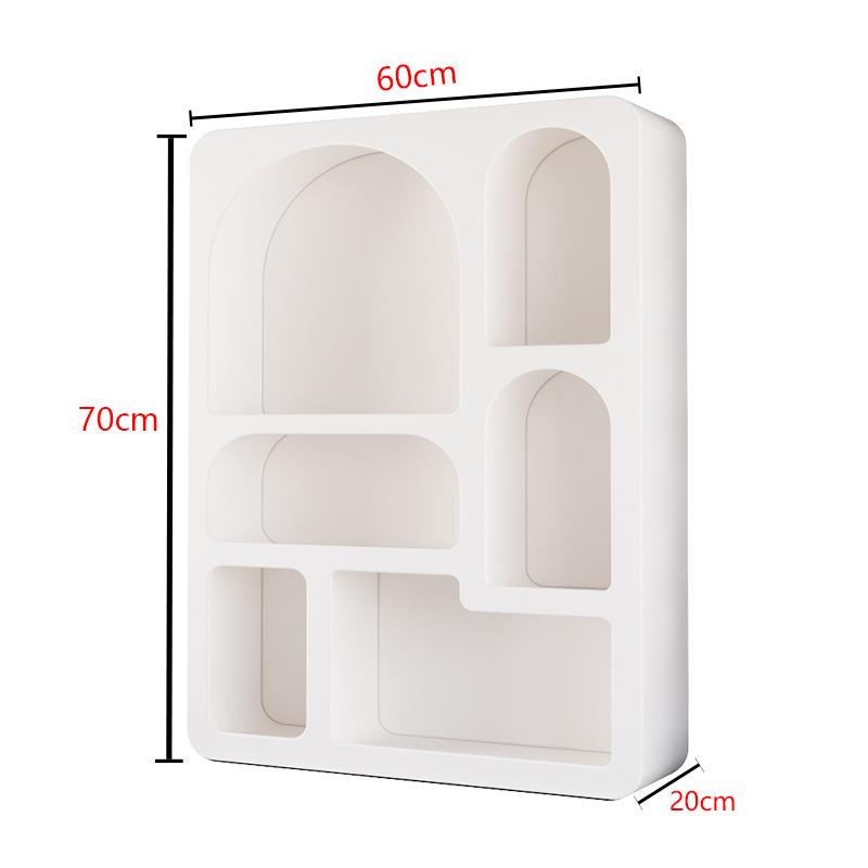 客VAN厅物架落地展示柜白色产品陈子列柜置法式书柜小拱形柜穴洞