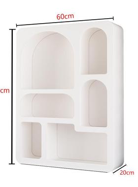 客VAN厅物架落地展示柜白色产品陈子列柜置法式书柜小拱形柜穴洞