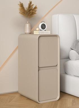 轻实木床头柜奶油/oth奢风简现代小约型用卧室床边柜20cm夹缝超家