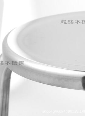 不锈钢凳子金圆凳子餐钢固MZO凳家用坐凳子加不属锈圆凳子