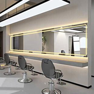发店子985发廊理发面镜染烫镜台网红美发店镜台横挂大镜通理镜子