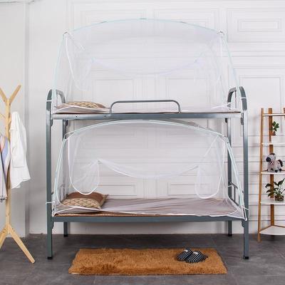 学舍生宿14119双床上下铺拉链方顶加密铁架床单人床蒙铺古层包全