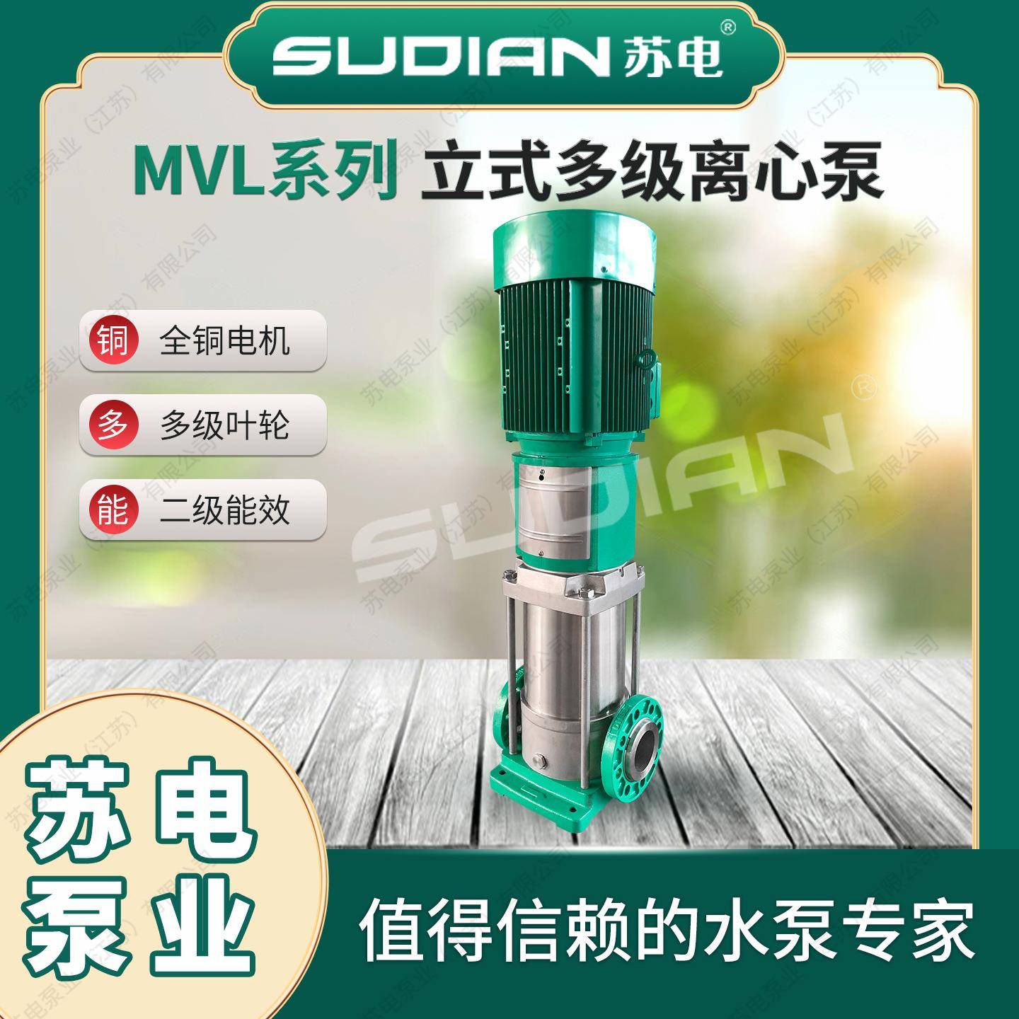 MVL322.2苏电泵业UDIAN不锈0钢S304环多级离心泵冷NAC热水循增压