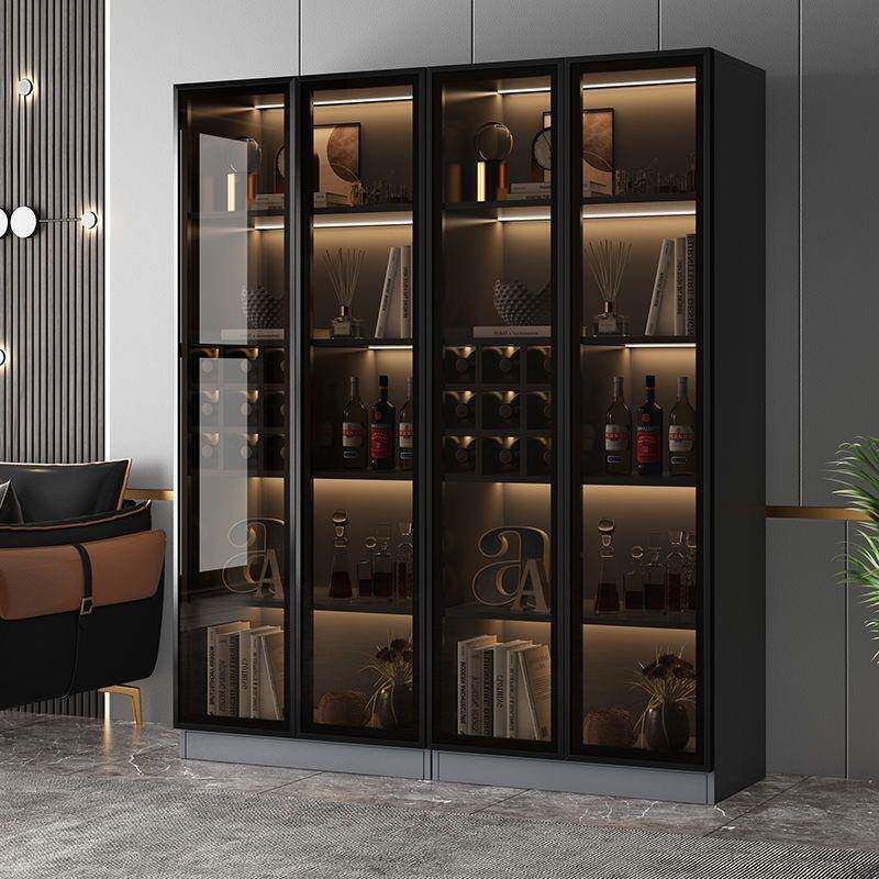 3452轻酒柜展靠墙储物柜现代简约餐边边柜家用柜玻璃门示柜客奢厅