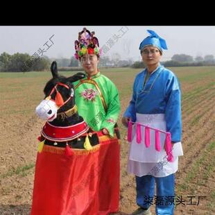 儿童驴毛驴跑驴旱船间采麦太保莲船花舞龙舞狮轿歌秧民社火演垒德