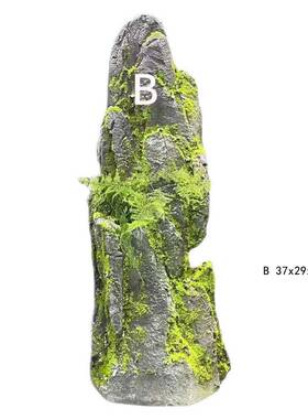 仿真青ZJSZ8862苔石头件石峰中式庭院摆花园装饰苔虎石劈石林藓峨