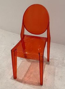 透明亚克力儿童椅椅塑料扶手餐椅儿童无魔桌鬼幽灵椅小宝宝97011