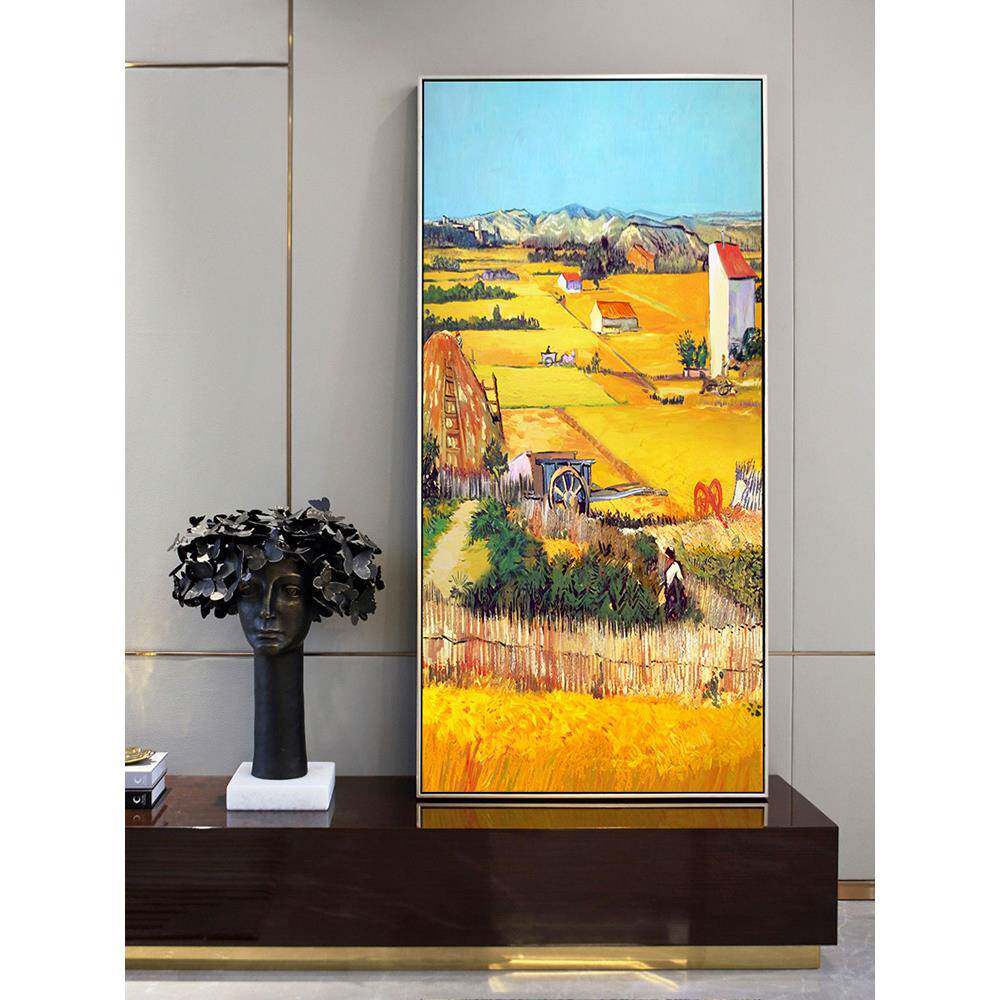 手绘LPZ油画梵高名画收式客厅挂画欧美轻奢式餐厅丰玄关装饰画大