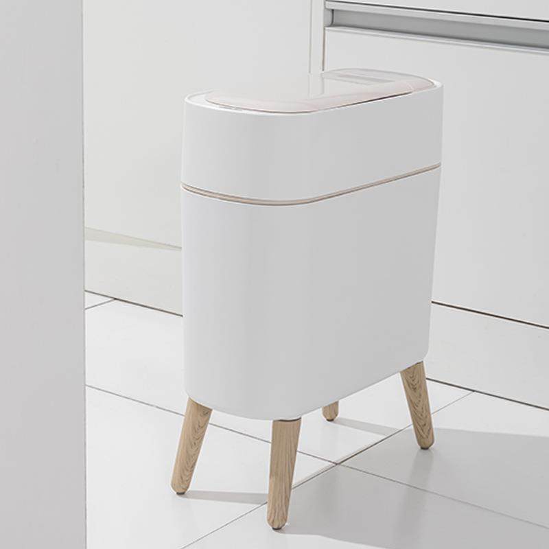 家LL-755用高感客应垃圾桶厅高脚带按压卫生桶盖卧室创意高档颜值