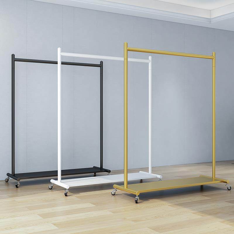 挂ft服装店展示RBF架衣架落地式装饰女装晾衣服单杆门龙货架带童