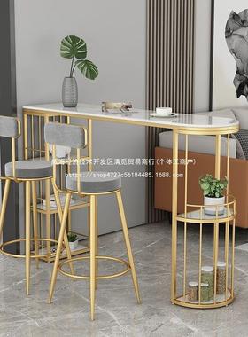 吧轻奢台桌家用户型客厅小玄关吧台隔断一体阳台81618靠柜墙岩板