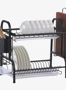 厨房收置架水槽物边碗碟碗筷RXJ多功能收纳架抽拉沥水盘碗碟沥水