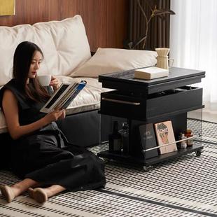 升阳降折茶几奢实木客CCP厅家用小叠户型台茶台桌现代简轻约移动