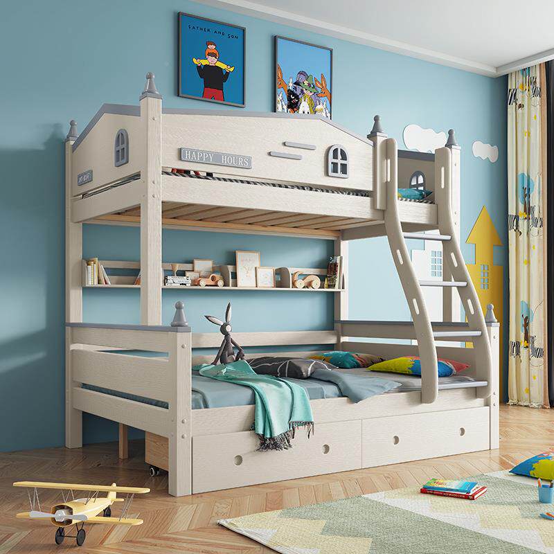 358全实木成人儿童子床现母代简约小户型双低层人床家用两上下铺