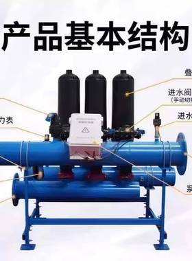 农业8389过喷滤器离心网式石叠片砂动反冲洗过滤器滴灌灌过滤系自
