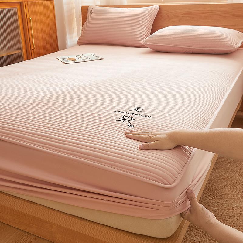 a类棉防大KGJ豆纤维床笠单件夹加厚席梦思床榻垫保护套尘床罩榻米