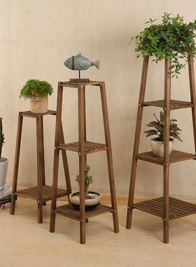 5V实木花架防腐落肉地内植物架51133阳台室客厅多置物层户多外花