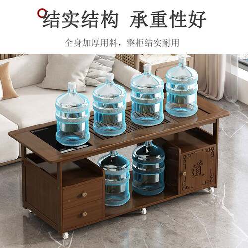 d移动边家茶桌茶TKP台客厅茶几沙发m边柜用茶水柜中式烧水壶几一
