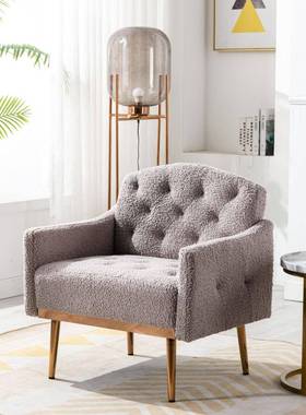 奶油风沙深发现代极小户型客柔厅超60347宽坐直排简软羽绒磨砂布