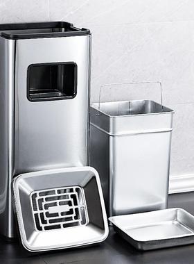 不锈钢垃桶号酒店立式烟缸卫生桶圾大堂大厅灰lpum1622宾馆带盖公