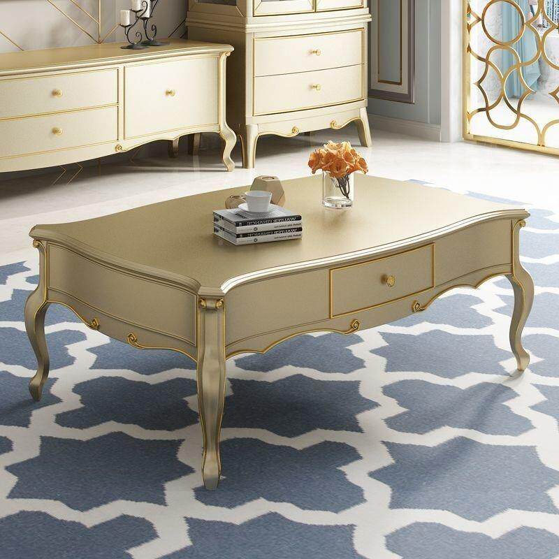 法美式轻茶几电视柜组欧式客厅茶几式轻奢家用地柜别合86434墅型