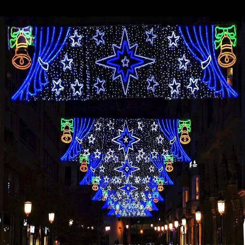 LE气D节日装步行YJ-KJD-0L街装饰灯饰ED流星造型跨街灯城市人主题