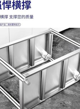 04不锈钢货特厚厨房置物台架2两层57331面调料架落地双层微3波炉