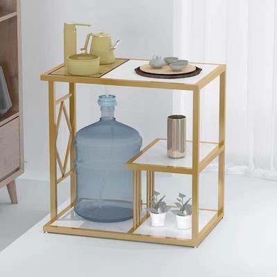 轻奢岩板茶水柜厅沙桶发角小客茶几可边放水置物ZYV烧水台茶边桌