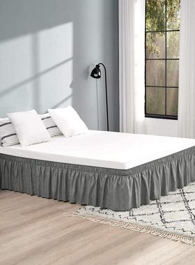 白色主风松紧床围单公件床裙遮下摆不other新带床丑面款花边