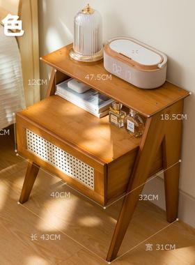 床头柜卧代室简约现小柜子型简易小床尾收纳70918家柜用新款储物