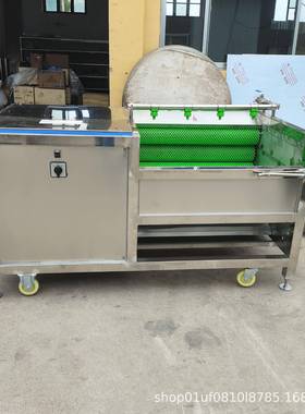全自动姜毛刷土24345豆清洗机大商用毛清洗机根茎类辊去皮清洗设