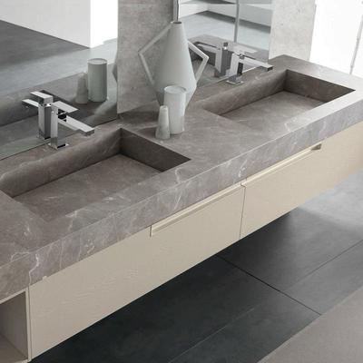 进口板一盆橡木浴室柜镜柜现代LKP洗台脸洗手池洗漱台盆体组合套