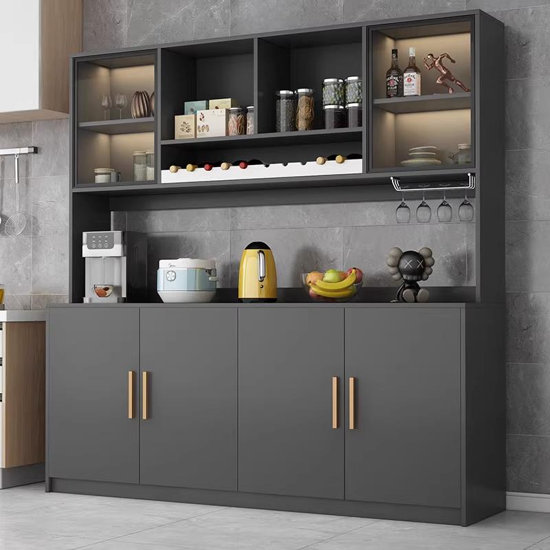 8餐边一体墙实木酒柜现代简约TKO客厅家用橱柜靠厨房茶水柜储柜物