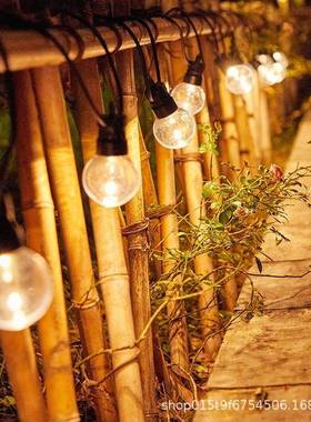 G433660E串17太阳能灯线户外露营防水灯串阳台置灯花园布装挂饰灯