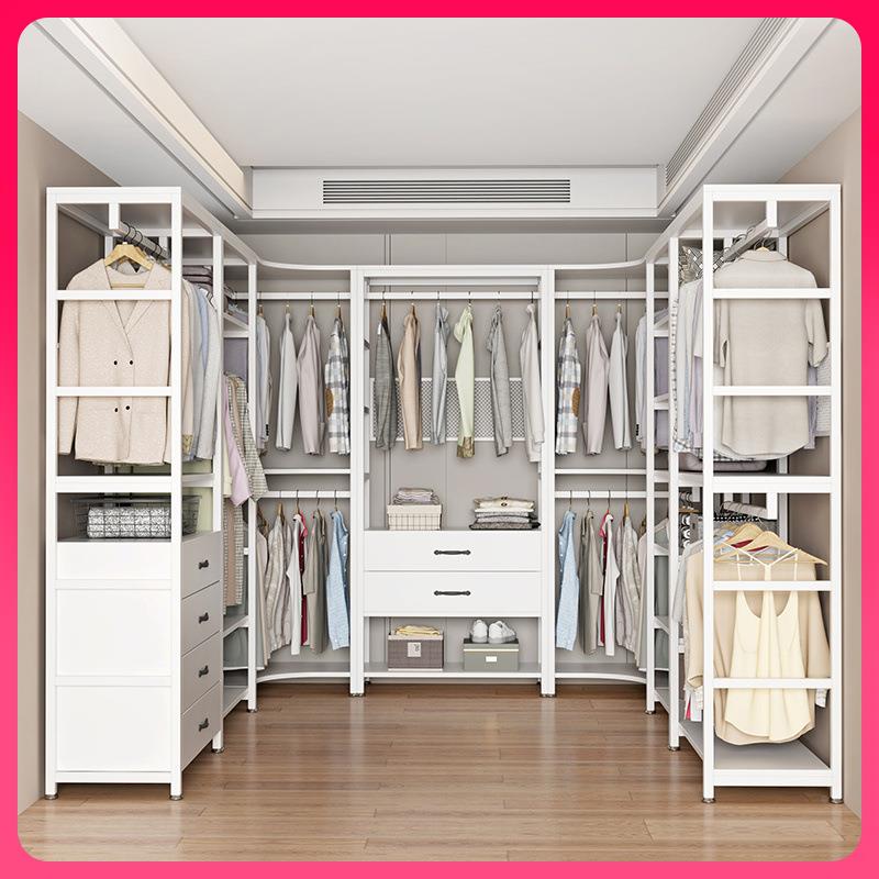 G3YN开放式衣物柜落架地卧室帽架家用金属置架无品牌/转角衣挂衣