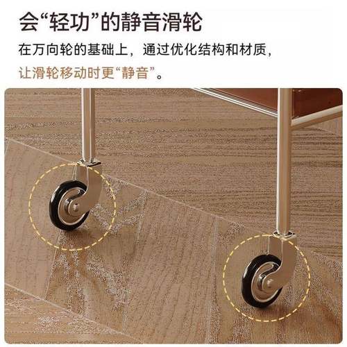 小推车简约沙发边几可移动实角木16469餐茶几茶水几客餐边厅柜车