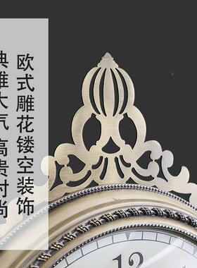 新中式客厅大气钟挂钟轻奢意KZ03-5时尚家用表时钟欧式挂石创英墙