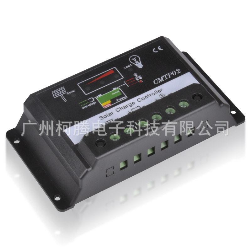 CMTP02太阳能控制器12V/24V 自适应铅酸锂电通用 光伏板充电保护