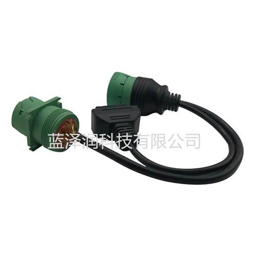 J939Teka2755719针绿B色公头连接器防水插母头对接OD216头针母头
